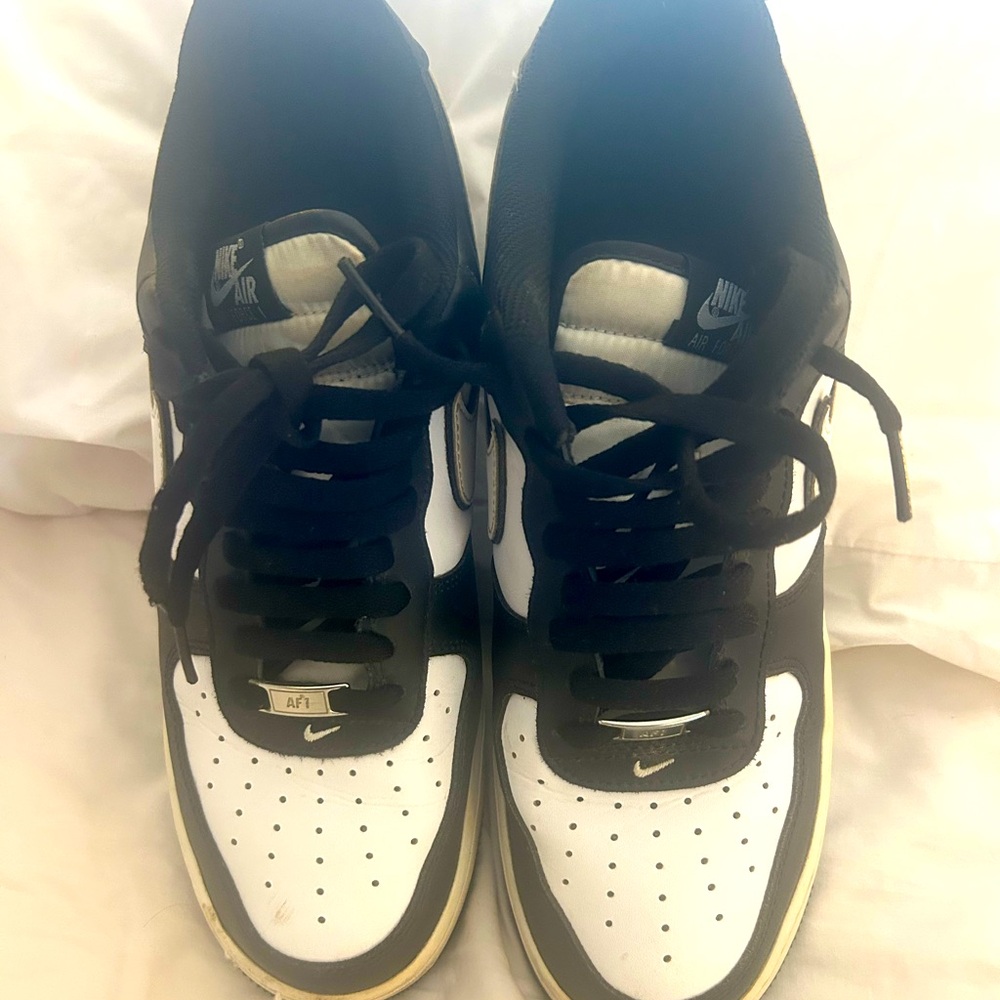 Nike Air Force 1 Low Shoes "Panda" Black White DV0788-001 Men's Sizes 10.5
